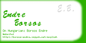 endre borsos business card